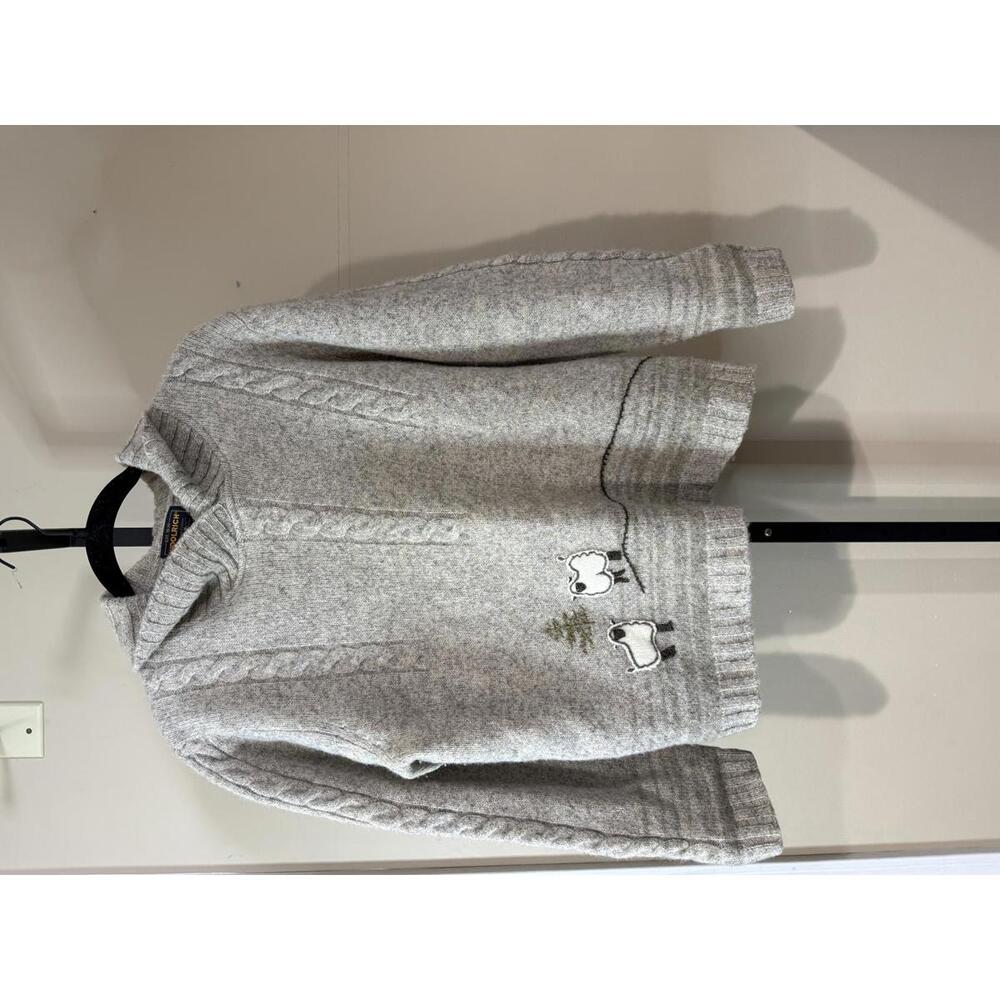 Woolrich Gray Cowl Neck Sweater with Sheep Design - Picture 4 of 7